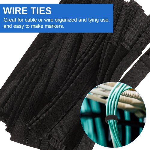50 Pcs Tie Reusable Fastening Tape Cable Ties - Afbeelding 10 van 12