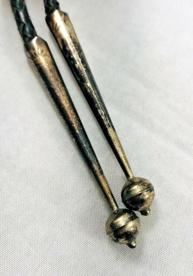 Jerry Cowboy? Стерлинг навахо и яшма? Кожаный боло - Изображение 3 из 4