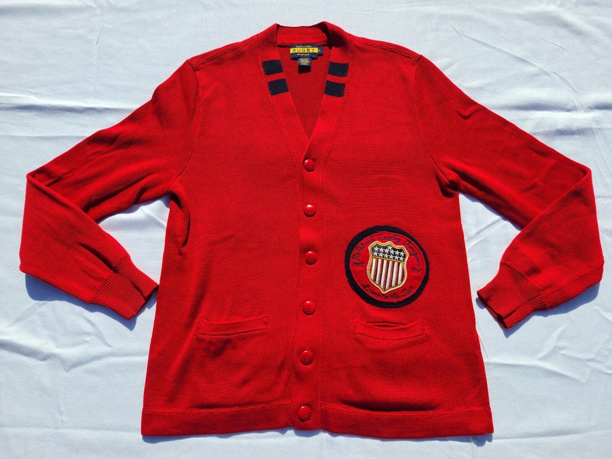 Vintage 2004 Rugby Ralph Lauren Varsity USA Track Stadium Crest P