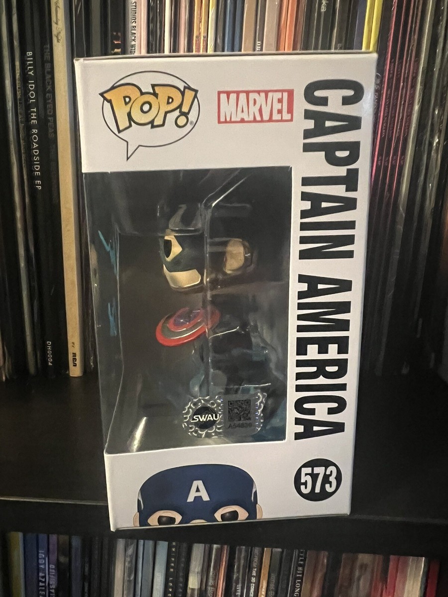 Chris Evans SIGNED Captain America Funko Pop! Marvel Avengers
