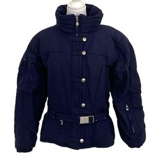 Nils Skiwear Navy Blue Packable Hood Snow Ski Snowboarding Coat Sz 12
