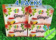 4 Boxes Te de Jengibre Ginger Tea Zingiber officinale 100 Bags 0.05 oz Black Tea