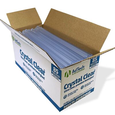 AdTech Hot Glue Sticks 10'' Full Size, Clear, 85 Sticks
