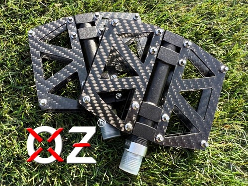 OZ MTB Pedals Carbon Fiber Large Flat Mountain Bike Enduro Downhill Bicycle dual - 第 7/10 張圖片