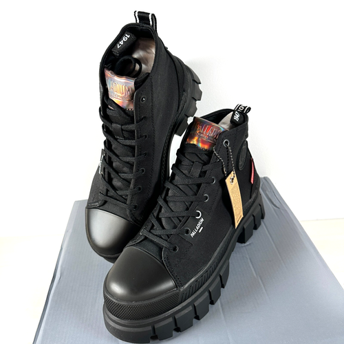 NIB Palladium Revolt HI TX Women’s Black Sz 9 M Shoes Sneakers Platform NEW