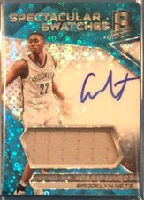 Caris LeVert 2016-17 Spectra Spectacular Swatches AUTO Neon Blue RPA RC /99