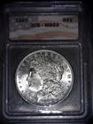 1887 Morgan Silver Dollar  ICG - MS63 , Way Pretty For The Grade,  Issue Free