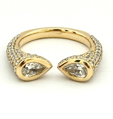 TOI & MOI DIAMOND RING 18K YG, 1.73 CARAT NAT. VS DIAMONDS, RET USD $5,800+TAX