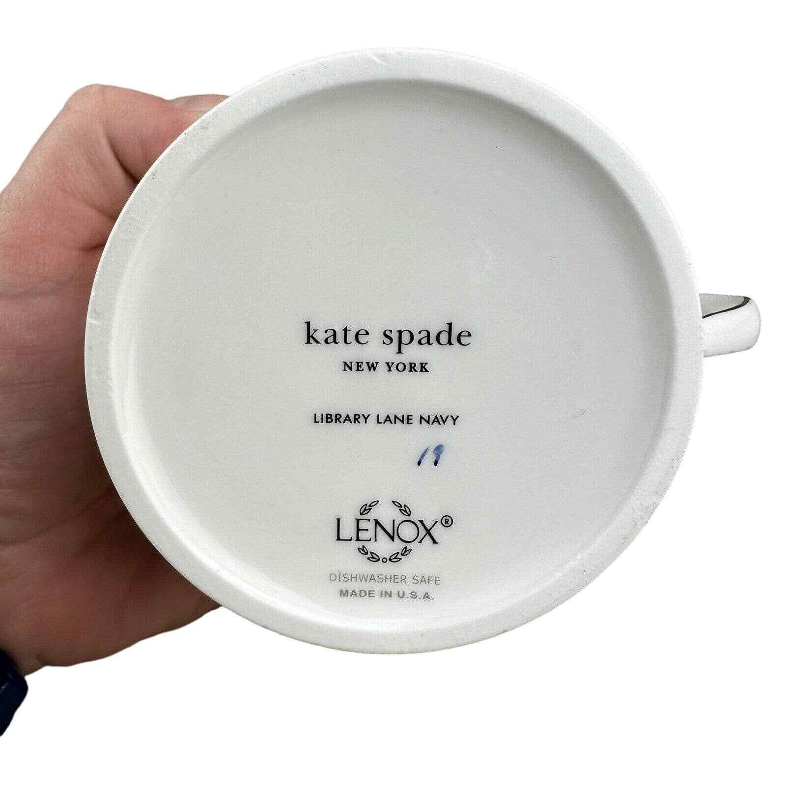 Kate Spade New York Library Lane Navy Dinner Plates Lenox 5 Pc Place