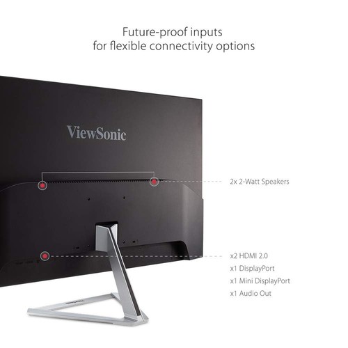 ViewSonic VX3276-4K-MHD 32 Inch 4K UHD Monitor with Ultra-Thin Bezels, HDR10 ... - Picture 4 of 5