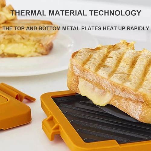 Toasted Sandwich Maker Microwavable Maschine Waffel Mikrowelle Ofen Toastie - Bild 8 von 17