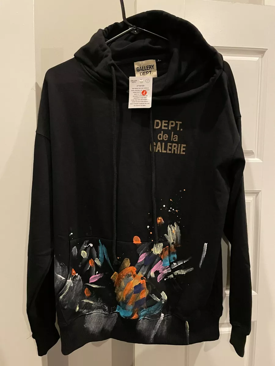 Rare GALLERY DEPT Dept de la Galerie Painted Hoodie Pullover NWT Oversized Small
