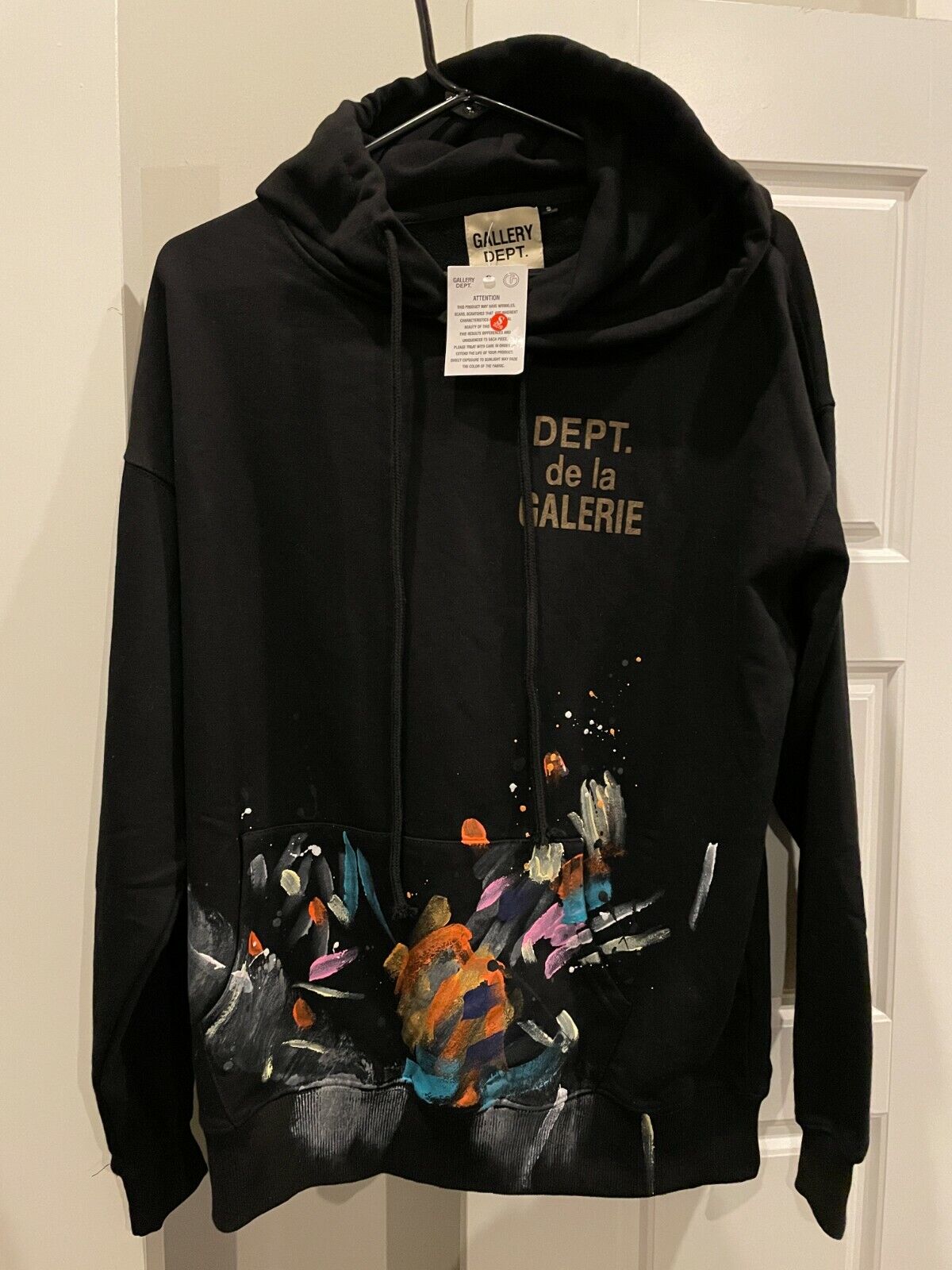 Rare GALLERY DEPT Dept de la Galerie Painted Hoodie Pullover NWT Oversized  Small