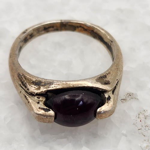 925 Sterling Garnet Ring Size 7 - Picture 2 of 6