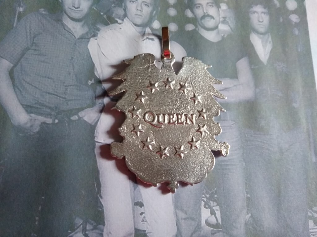 Pendentif Logo Queen Freddie Mercury En Argent 925 - Produit Artisanal - Neuf Avec étiquettes