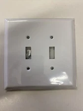TayMac WJW-TT White 2 Gang Switch Plate