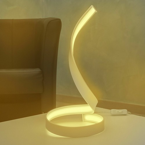 Lampada moderna curva luce tavolo scrivania ufficio LED 12W lume comodino 230V - Foto 9 di 10