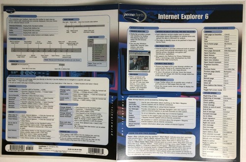 Permacharts 4 Computer Reference Guides Excel Windows XP Outlook 2003 Explorer - Imagen 5 de 10