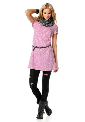 Shirtkleid Minikleid rosa-pink Gürtel Strand Sommer Gr. 40 ''AJC'' NEU