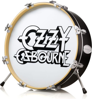 Numskull Ozzy Osbourne Logo 3D Drum Lamp - Desk Lamp for Bedroom, Office, Home, 