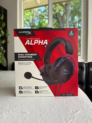 HyperX Cloud Alpha S Wired Over-Ear Gaming Headset - Blue