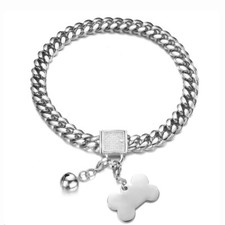 10/14/18mm 12"-32" Strong Dog Choker 316L Stainless Steel Curb Chain Collar Gift