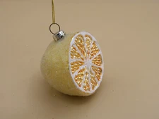 Half Lemon  Glass Christmas Tree Ornament