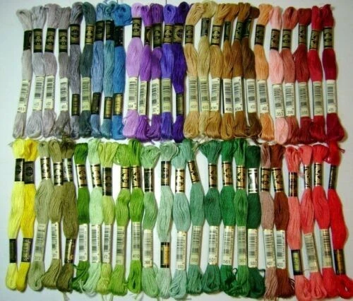 50 DMC 25 Embroidery Floss Lot of 50 Different RANDOM Colors NO Duplicates - Image 3 of 3