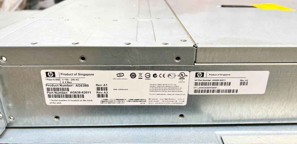 AG638B HP StorageWorks M6412A Drive Enclosure 9x300GB SAS 2xControllers 2xPSU - Image 3 of 4