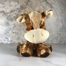 AURORA BROWN BIG HEAD BABY GIRAFFE STUFFED ANIMAL PLUSH
