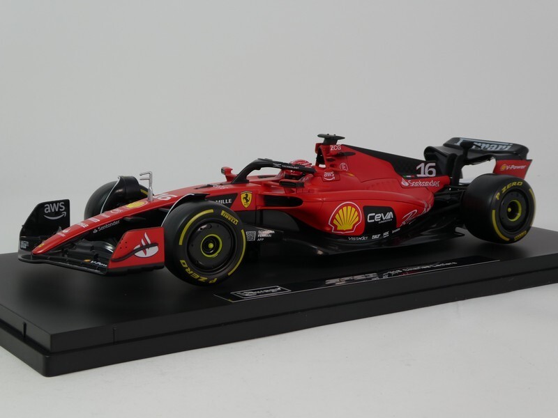 BBurago Burago Ferrari SF-23 #16 Charles Leclerc 2023 1/18 Display