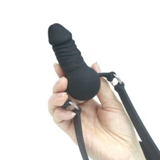 Silicone Realistic Penis Dildo Cock Ball Gag SM Bondage Sex Toys