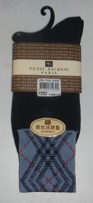 Pierre Balmain Paris Pair of Mens Dress Socks Size 24-26cms (6-8 US)