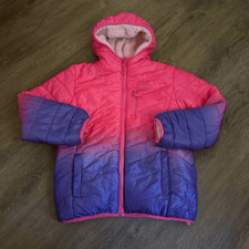 Eddie Bauer Deer Harbor Reversible Hooded Jacket Girls Size Large 14/16 Pink