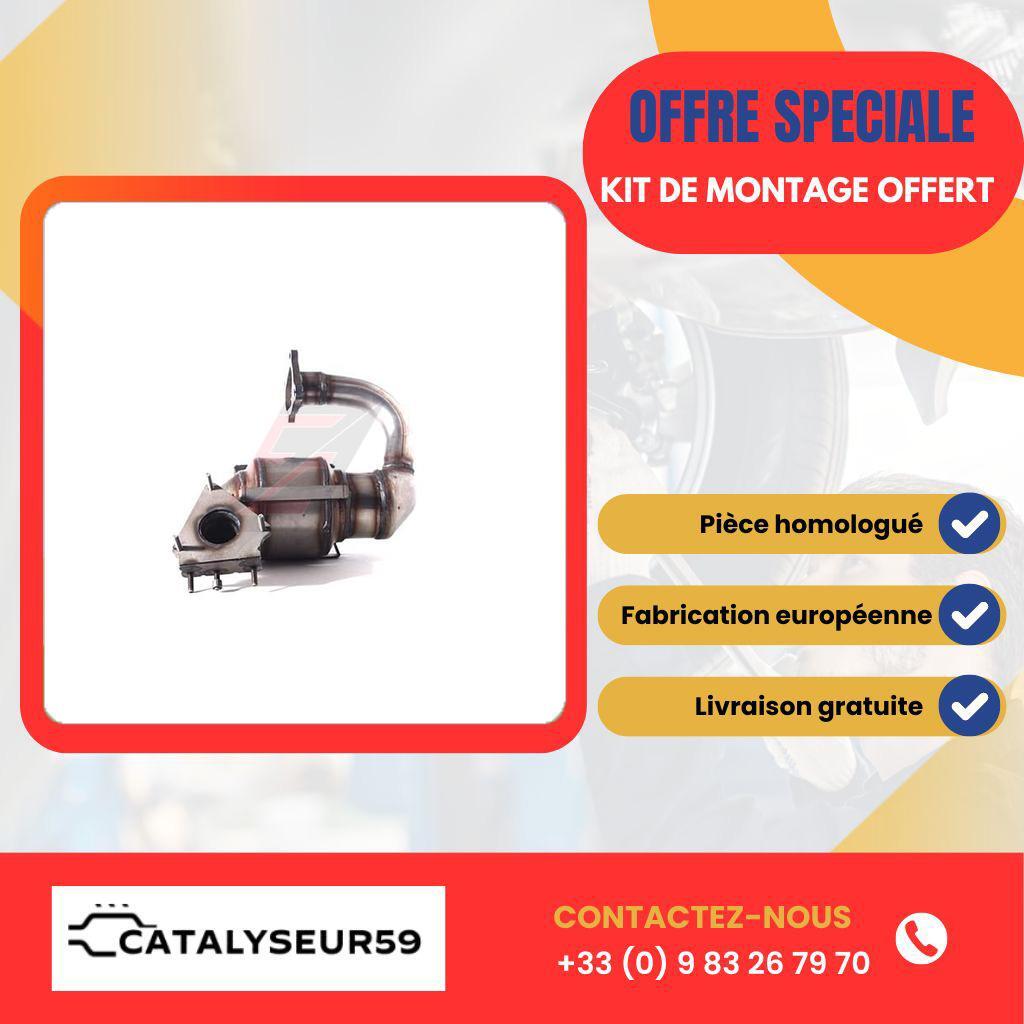 Catalyseur d'échappement en acier inox pour Renault Trafic dCi 90 cv