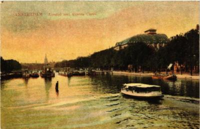 CPA AK AMSTERDAM Amstel mit Circus Carré. NIEDERLANDE (624959)