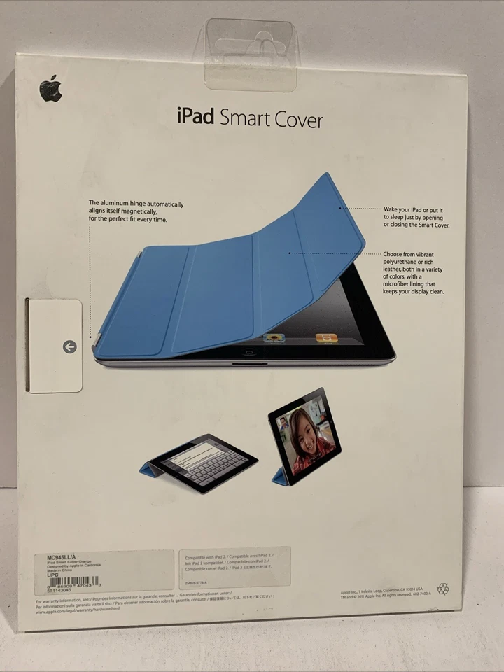 Apple Genuine Orange Color Polyurethane Smart Cover For Ipad - MC945LL/A - Image 2 of 3