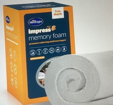 Silentnight Impress Memory Foam Mattress Topper 7cm Thick Superking Free P+P