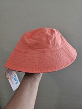 Carter s Bucket Hat size 12-18 Months - Orange/Blue w/Hook Loop Strap - NEW