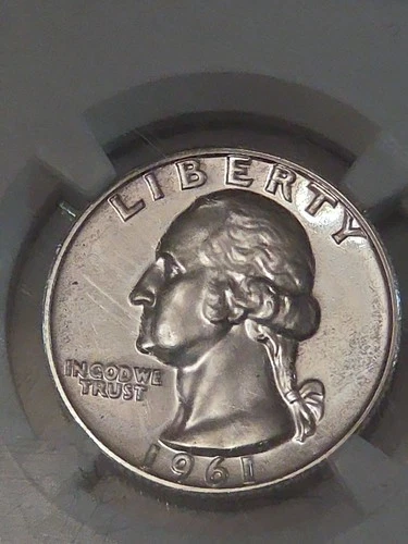 1961 P NGC PF67 25C US 90% Silver Proof Quarter Graded