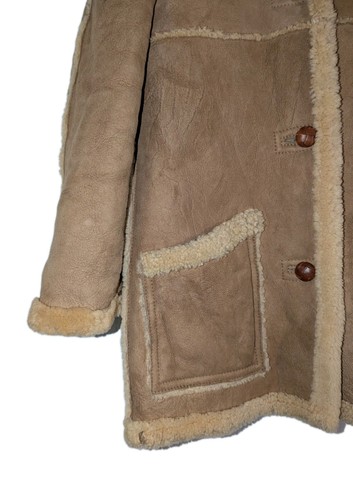 Vtg Sawyer of Napa 70s Suede Leather Coat Ranch Shearling Neiman Marcus Sz 6 A+! - Picture 6 of 24