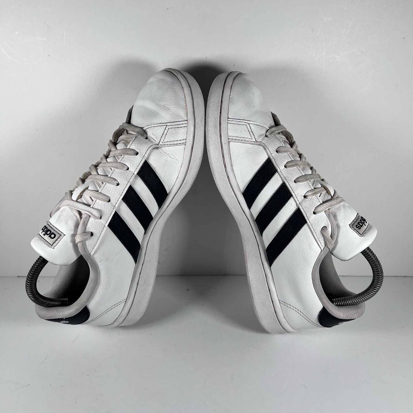 Adidas Grand Court White Black Lace Up Shoes Sneakers Women's Size 8.5 F36483 thumbnail 5