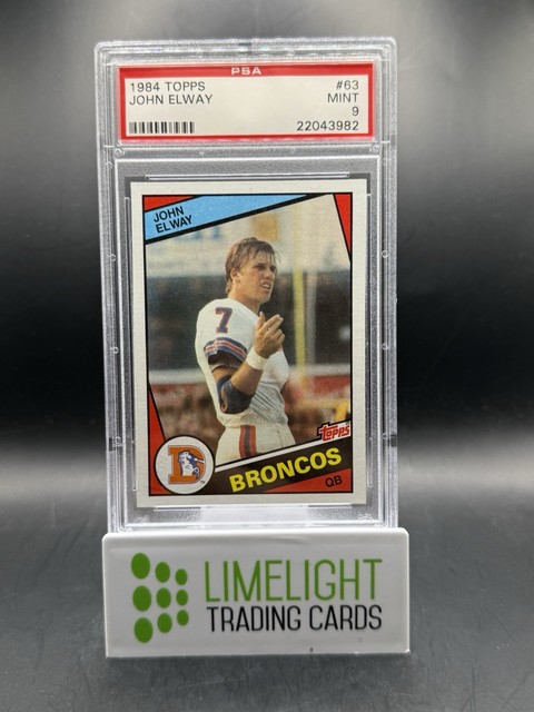 1984 Topps #63 John Elway PSA 9 RC Rookie Broncos HOF LTC