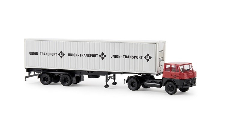 Brekina 82206 - 1/87 Henschel Hs16 Sz 40Ft Container Sattelzug - Union Transport