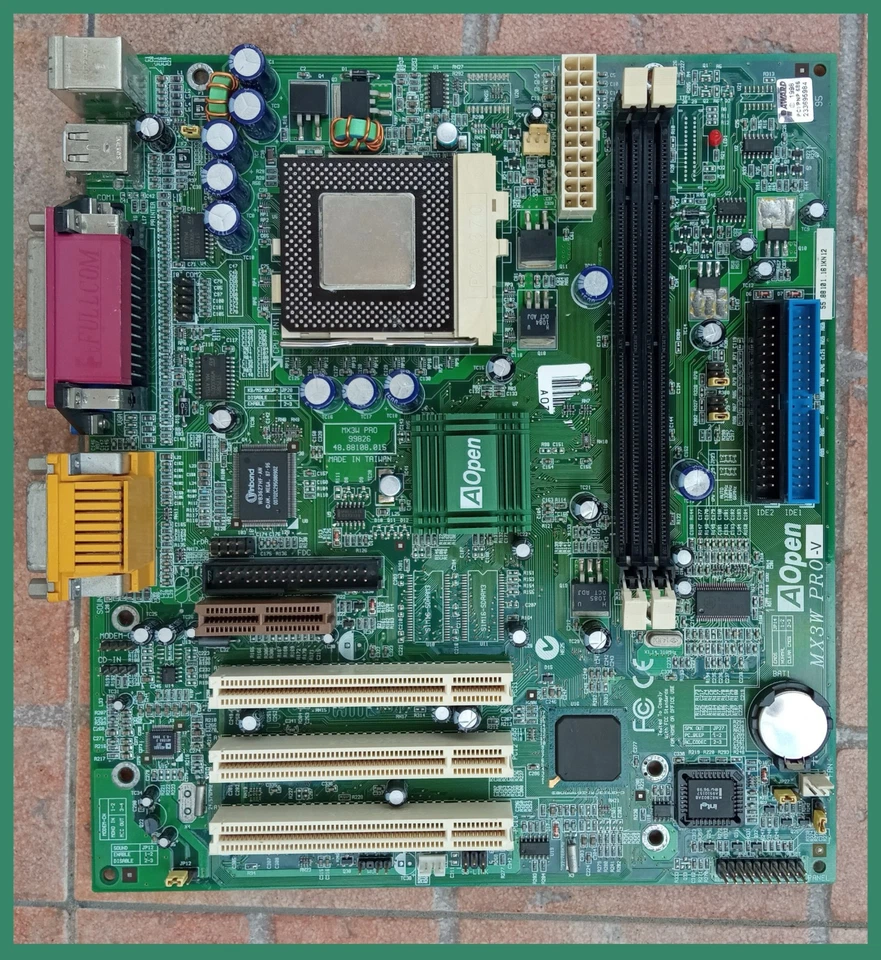 [81] - 🔴 PGA-370 AOPEN MX3W PRO R1.31 (Intel 810-DC100) motherboard + IO - Immagine 4 di 4