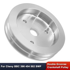 For Chevy Bbc 396 454 2 Grooves Pulley Swp Crankshaft Pulley Polished Aluminum