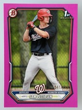 SAM PETERSEN 2026 BOWMAN 1ST PINK BORDER PAPER #BP-122 NATIONALS /175