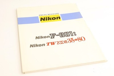 Original Nikon Press Release Mappe mit Nikon F-801s und TW Zoom 35-80