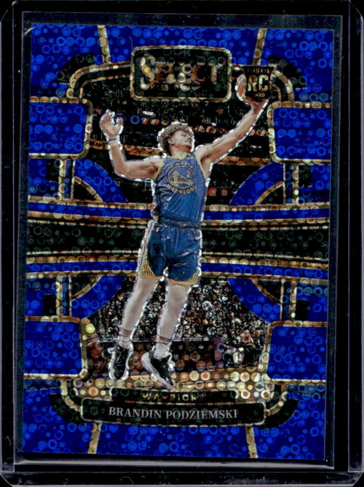 2023-24 Panini Select Brandin Podziemski RC Blue Disco Prizm Concourse #/25
