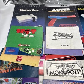 Nintendo NES  Manual Lot (20+) Posters Mario Iron Sword Demon Tetris Robin Hood